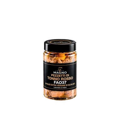 FAO 37 Tuna Pieces in Organic Extra Virgin Olive Oil – 200 g FAO 37 Tuna Pieces in Organic Extra Virgin Olive Oil – 200 g