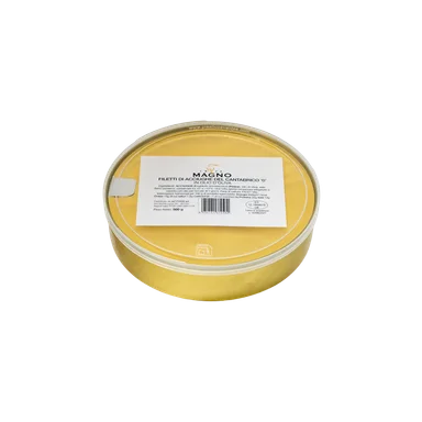 Cantabrian Anchovy Fillets in Extra Virgin Olive Oil from Frantoio Galantino. HoReCa Format - 500g. Cantabrian Anchovy Fillets in Extra Virgin Olive Oil from Frantoio Galantino. HoReCa Format - 500g.