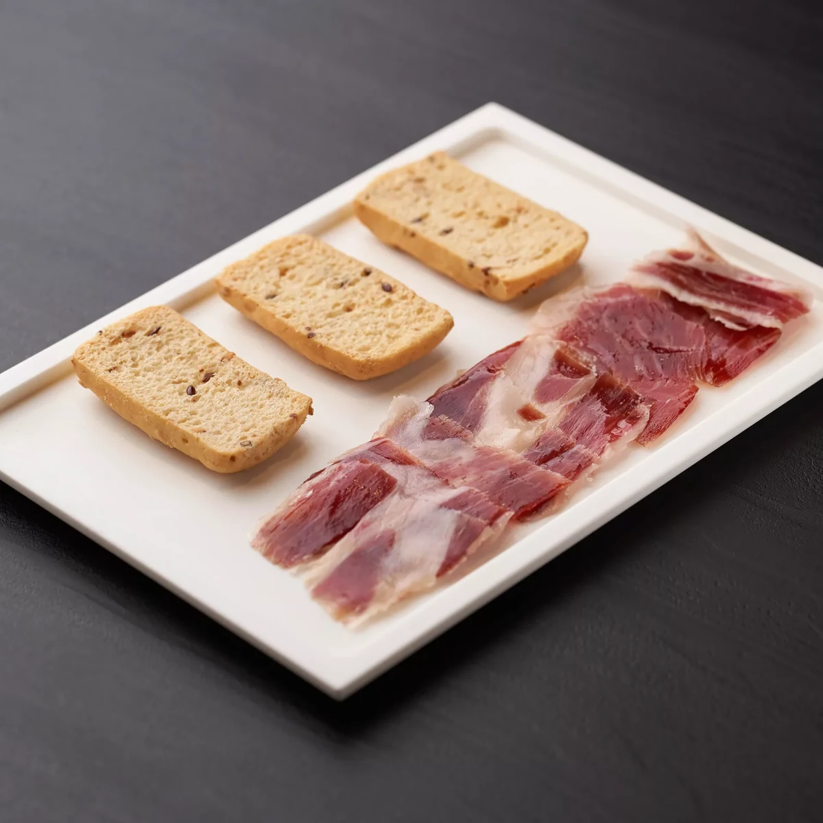 100% Iberian Pata Negra Oro VNC Acorn-Fed Ham, hand-sliced with a knife