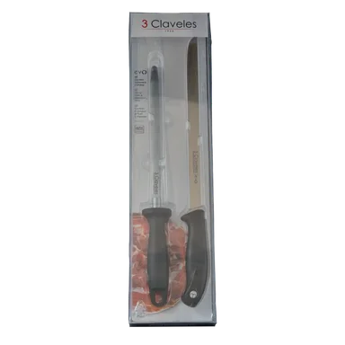 “3 Claveles” ham knife + sharpening steel set “3 Claveles” ham knife + sharpening steel set