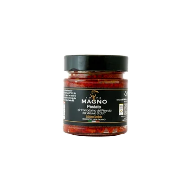 Pestato of Sun-Dried Piennolo del Vesuvio DOP Cherry Tomatoes – 200 g Magno’s Choice Pestato of Sun-Dried Piennolo del Vesuvio DOP Cherry Tomatoes – 200 g Magno’s Choice